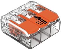 WAGO Lasklem hersluitbaar 3-voudig max.4qmm 221-413 | doos 50 stuks - 4047213