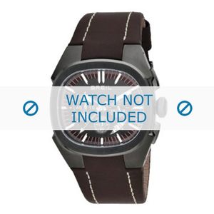 Breil horlogeband BW0306 Leder Bruin + wit stiksel