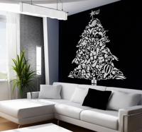 Kerstboom sierlijke sticker Kerstboom sierlijke sticker