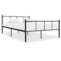 Bedframe metaal zwart 160x200 cm - thumbnail