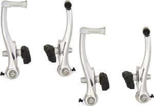 Saccon V-brake set voor en achter aluminium - zilver