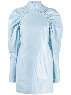 ROTATE BIRGER CHRISTENSEN robe Kim à manches bouffantes - Bleu