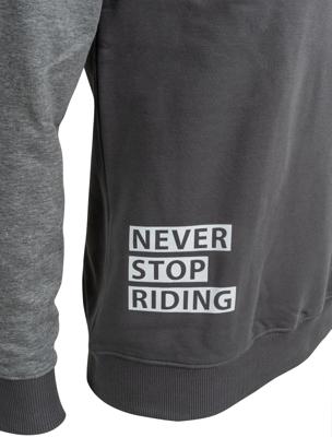 CONTEC sweatshirt met lange mouwen "never stop riding" ct swaetshirt never stop riding size l black/grey