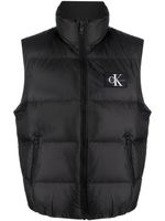 Calvin Klein gilet matelassé à patch logo - Noir - thumbnail