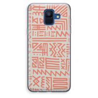 Marrakech Pink: Samsung Galaxy A6 (2018) Transparant Hoesje - thumbnail