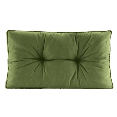 Leen Bakker - Loungekussen Florence Rug - Donker - 73x43 Cm - Polyester/Katoen - Groen