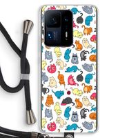 Kleurrijke katten: Xiaomi Mi Mix 4 Transparant Hoesje met koord Kleurrijke katten: Xiaomi Mi Mix 4 Transparant Hoesje met koord