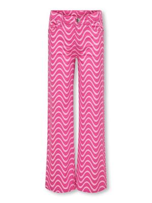 Kids ONLY zomer broek meisjes - roze, bootcut fit - Kogagnete