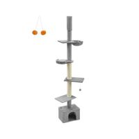 Verstelbare kattenboom met meerdere ligplaatsen, Lichtgrijs