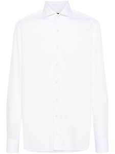 Tagliatore chemise en coton à manches longues - Blanc