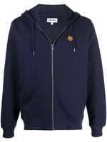 Kenzo hoodie zippé à patch logo - Bleu