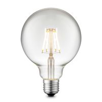 Edison Vintage E27 LED filament lichtbron Globe | G95 Deco | Retro LED lamp | 9.5/9.5/13.5cm | Helder | geschikt voor E27 fitting | Dimbaar | 4W 440lm 3000K | warm wit licht - thumbnail