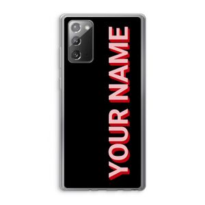 Namecase: Samsung Galaxy Note 20 / Note 20 5G Transparant Hoesje