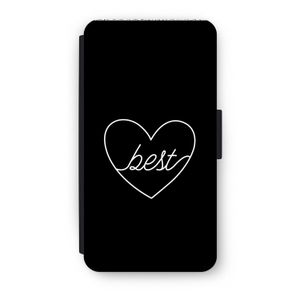 Best heart black: iPhone X Flip Hoesje