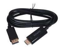 Savio CL-56 video kabel adapter 1,5 m DisplayPort HDMI Type A (Standaard) Zwart