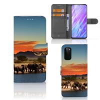 Samsung Galaxy S20 | Telefoonhoesje | Met pasjeshouder | Olifanten
