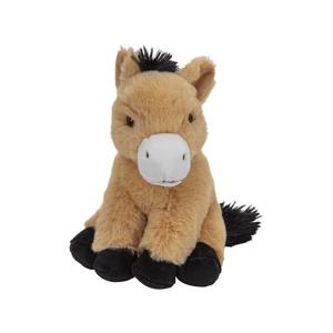 Nature Planet Pluche dier knuffel Paard - lichtbruin - 17 cm - Knuffeldieren speelgoed - Boerderij