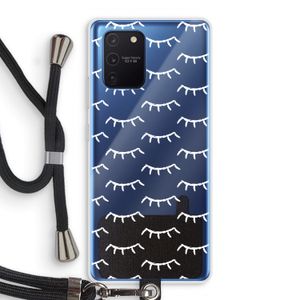 Wimpers: Samsung Galaxy Note 10 Lite Transparant Hoesje met koord