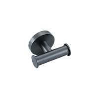 Fortifura Calvi Handdoekhaak - rond - dubbel - Geborsteld Gunmetal PVD Double_Towelhook_GM