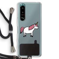 Eenhoorn: Sony Xperia 5 III Transparant Hoesje met koord