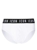 DSQUARED2 slip à bande logo Be Icon - Blanc