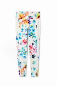 Sportlegging met bloemen - WHITE - XS