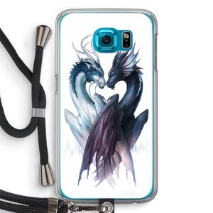 Yin Yang Dragons: Samsung Galaxy S6 Transparant Hoesje met koord