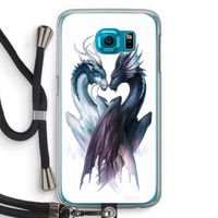 Yin Yang Dragons: Samsung Galaxy S6 Transparant Hoesje met koord
