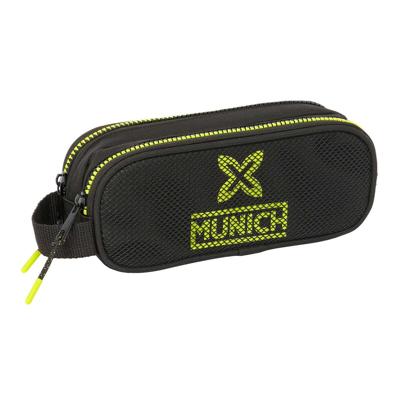 Pennenetui met 2 vakken Munich Beat Zwart 21 x 8 x 6 cm