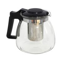 Gerimport Theepot met filter - 900 ml - glas - infuser - 17 cm