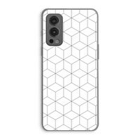 Zwart-witte kubussen: OnePlus Nord 2 5G Transparant Hoesje