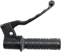 Domino Gasgreep compl., met metaalhendel, zwart throttle grips alu sw 1-pull, brake leve