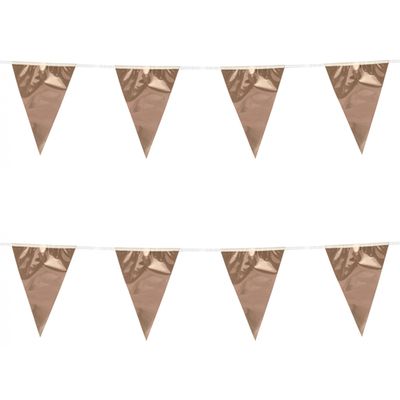 2x Stuks Boland PE vlaggenlijn - 10m - Rose goud - Universeel Thema
