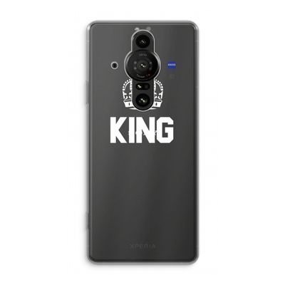 King zwart: Sony Xperia Pro-I Transparant Hoesje