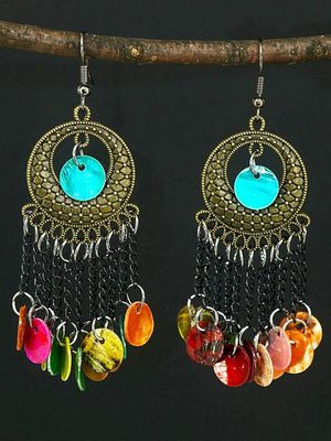 Boho Zoom Schelp oorbellen