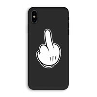 Middle finger white: iPhone X Biologisch afbreekbaar hoesje
