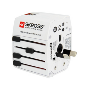 Skross World Adapter MUV USB wereldstekker reisstekker - wit