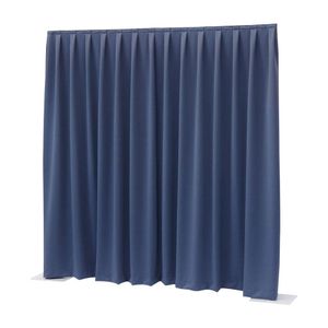 Wentex Pipe and drape Dimout gordijn 400x300cm geplooid blauw