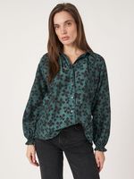 Blouse met bloemenprint van katoen-zijde-mix