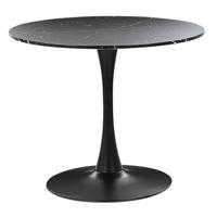 Beliani - BOCA - Ronde eettafel - Zwart|Marmer - 90 cm - MDF - thumbnail