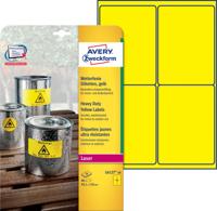 Etiket avery l6127-20 99.1x139mm geel 80st
