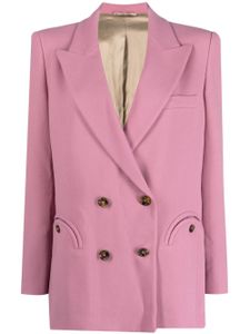 Blazé Milano blazer en laine vierge à boutonnière croisée - Violet