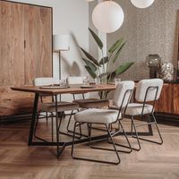 Tower Living Eettafel Taviano Sheeshamhout - Bruin