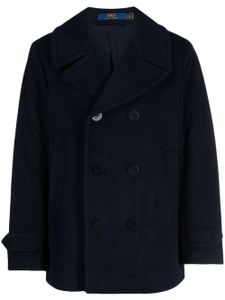 Polo Ralph Lauren manteau en velours à boutonnière croisée - Bleu