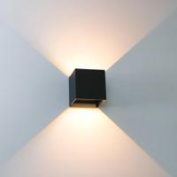 LED&apos;s Light Kubus LED Wandlamp voor buiten - Omhoog&Omlaag licht - IP65 - Zwart