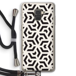 Crazy pattern: Samsung Galaxy A8 (2018) Transparant Hoesje met koord