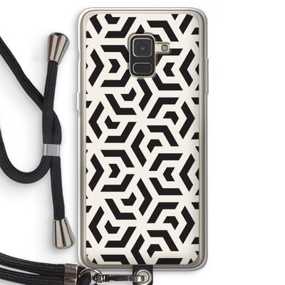 Crazy pattern: Samsung Galaxy A8 (2018) Transparant Hoesje met koord