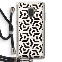 Crazy pattern: Samsung Galaxy A8 (2018) Transparant Hoesje met koord