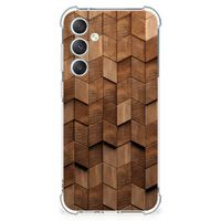 Stevig Telefoonhoesje voor Samsung Galaxy S23 FE Wooden Cubes - thumbnail