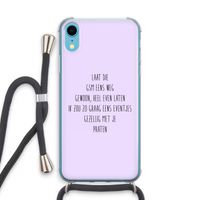 GSM: iPhone XR Transparant Hoesje met koord
